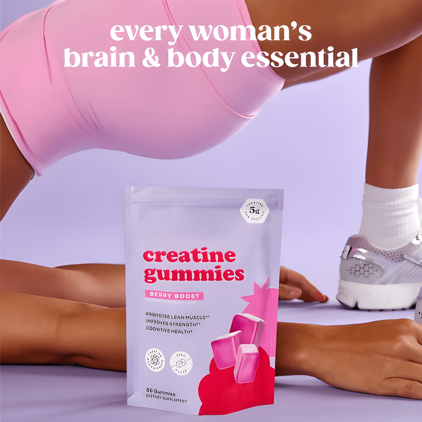 Creatine Monohydrate Berry-Flavored Gummies | 36 Count