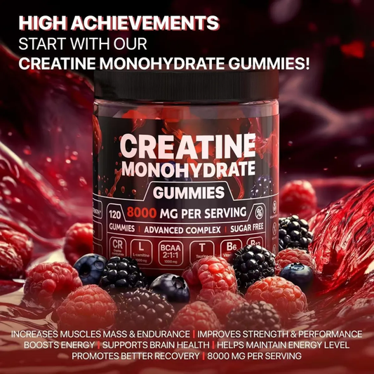 Creatine Monohydrate Berry-Flavored Vitamin Gummies | 120 Count