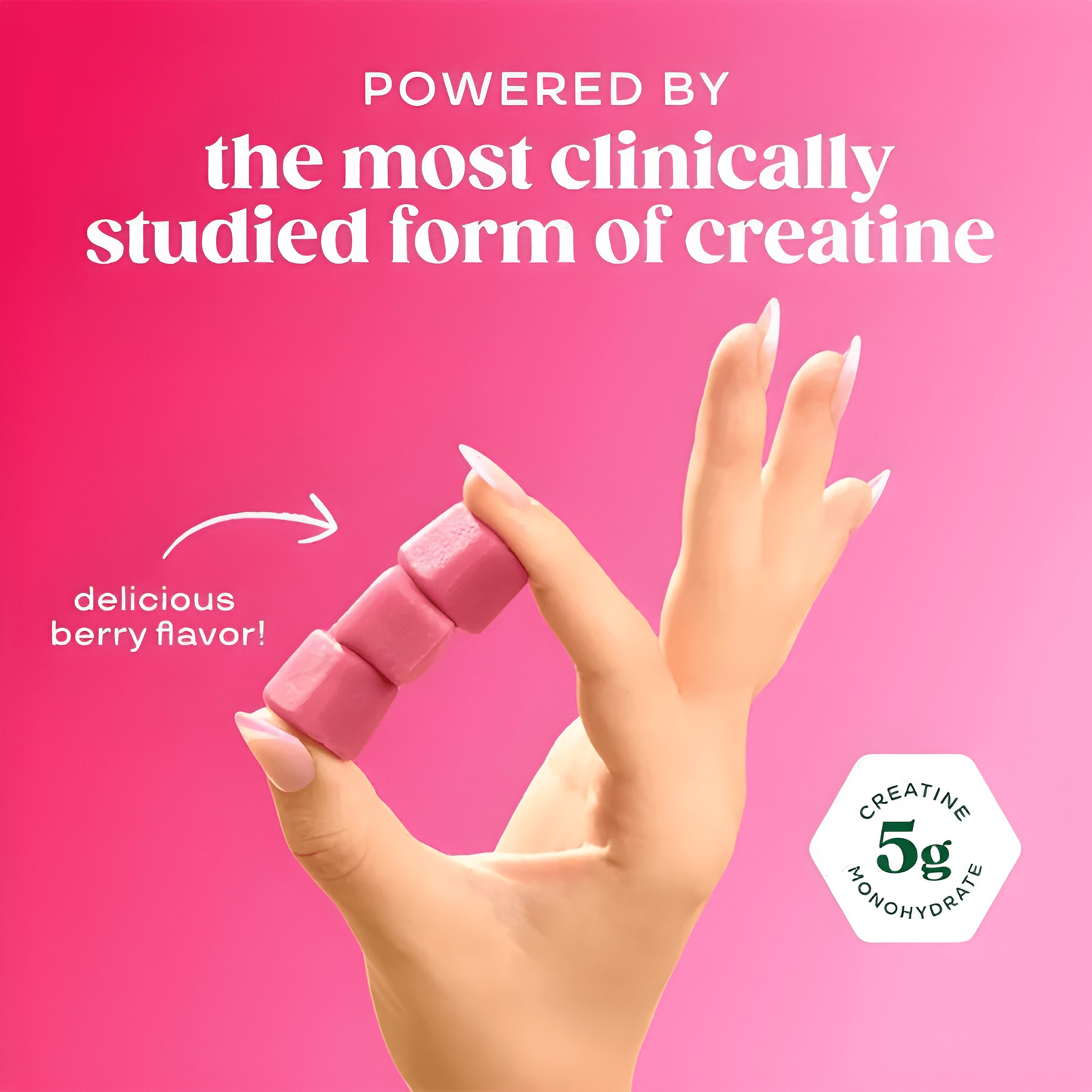 Creatine Monohydrate Berry-Flavored Gummies | 36 Count
